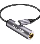 DUKABEL USB Type C to 1/4 Headphone Adapter, USB to 6.35mm Stereo Jack Adaptor for Samrtphone, La...