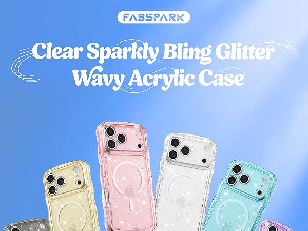 crystal Clear case transparent case magnetic case glitter case Glossy case cute case aesthetic case