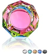 Coomin Crystal Glass Ashtray, Sparkly Cigar Cigarettes Ash Tray, Ashtrays for Smokers Indoor Offi...