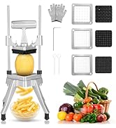 WICHEMI Commercial Chopper Vegetable Cutter Fruit Dicer w/3 Blades Commercial Onion Chopper Dicer...
