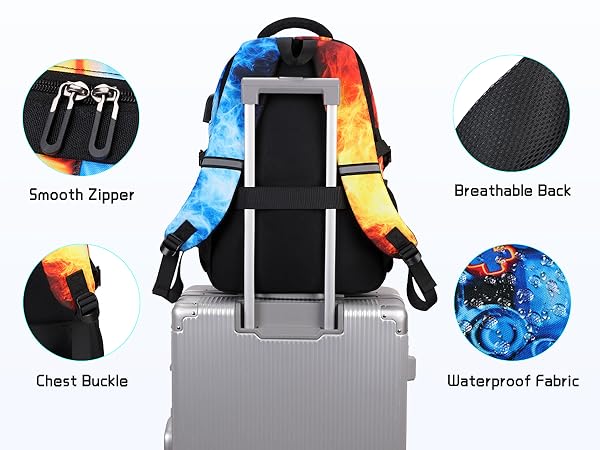 Boys Backpack with Lunch Box and Pencil Case for Kids