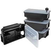 Köder-Discount Mouse &amp; Rat Trap for Outside &amp; Inside – 4 Heavy Duty, Lockable Rat Bait Stations w...
