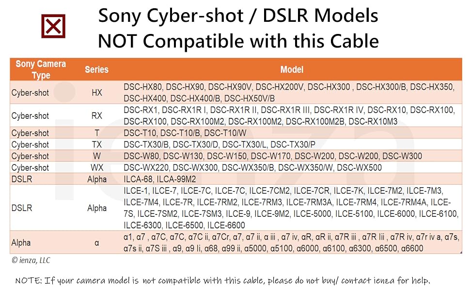 sony uc-e6 not compatible updated 4-20-24