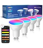 Lepro BG1 AI GU10 Smart Bulb - RGBCW Dimmable Color Changing LED Bulbs Works with Alexa &amp; Google ...