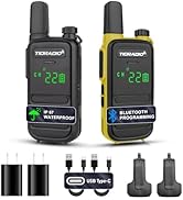 TIDRADIO TD-M11 Walkie Talkies Waterproof IP67 FRS Long Range Two Way Radio with LED Display,NOAA...