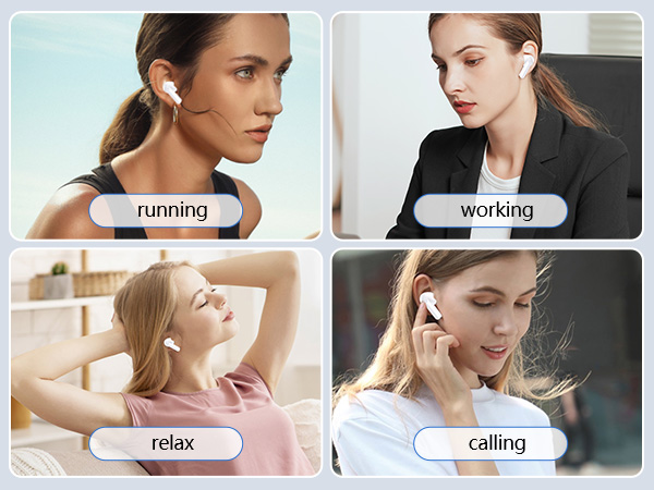 Wireless Earbuds 2025 NEW Bluetooth 5.4 Headphones Bass 3D Stereo, In-Ear Earphones with 4 ENC
