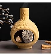 MOUGIGI Handmade Ceramic Palo Santo Burner&amp;Incense Holder-Mini Chimenea Dish for Sage Sticks,Copa...