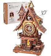 ROKR 3D Wooden Puzzles for Adults, Cuckoo Clock Model Kit, Room Home Decor DIY Watch Making Kit F...