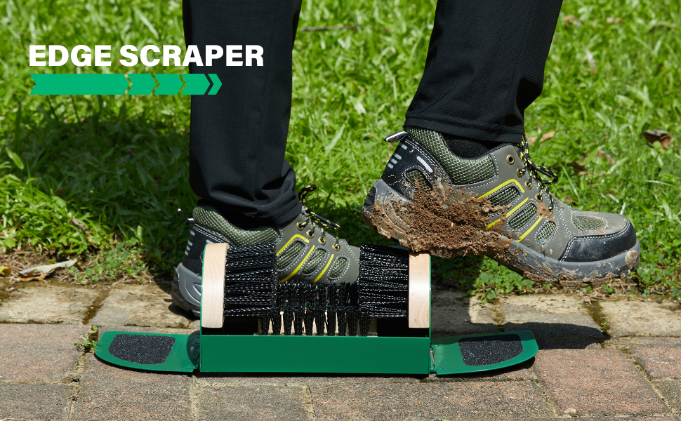 Green Brush for shoes and scraping boots