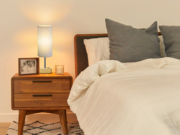 Bedside Lamp Touch Control Table Lamp with USB A+C Charging Ports 3-Way Dimmable Nightstand Lamp