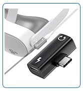 Headphone and Charger Adapter for Meta Quest 3S