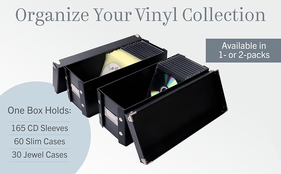One Box Holds 165 CD Sleeves. Available in 1- or 2-pack.