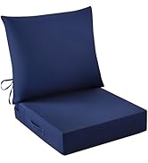 IASEAHK Outdoor Seat Cushion Set, Waterproof &amp; Fade Resistant Patio Chair Cushions, Outdoors Cush...