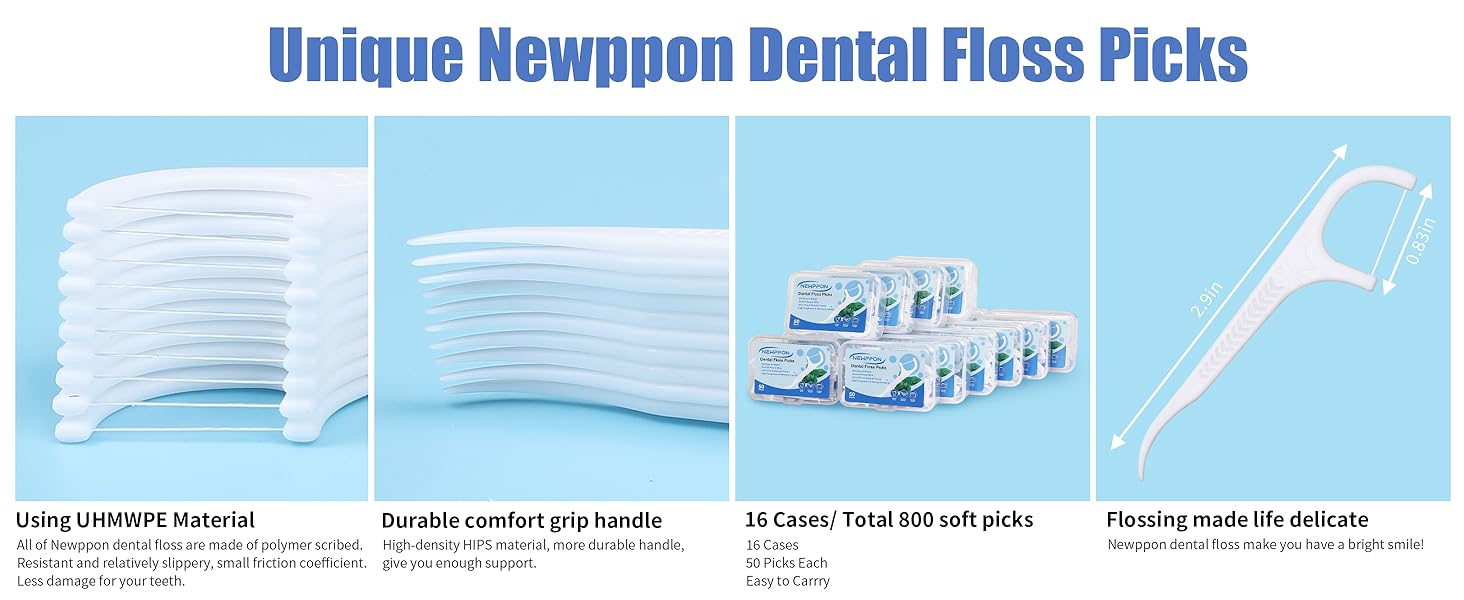 Newppon 800 Pack Dental Floss Picks