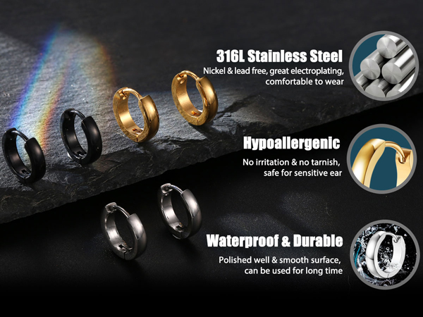 men earrings hoop earrings men