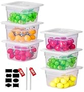 1/6 Size&amp;6 Inch Translucent NSF Food Pan-9 PCS[Total Seal] [Hot&amp;Cold Resistant] Food Storage Cont...