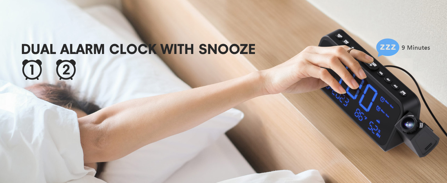 DUAL ALARM WITH SNOOZE