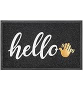 DSV Door Mat Outdoor for Home Entrance - 30"x 17.5" Black Non-Slip Welcome Mats Outdoor Indoor fo...