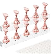 Nail Stand Acrylic Nail Art Display Stand Magnetic Nail Tips Practice Holder 54 Pcs Reusable Adhe...