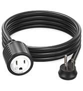 35° Lockable Plug, 6 Ft Extension Cord, Indoor Extension Cord with Flat Plug, Against Accidental ...