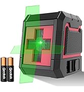 Self-Leveling Laser Level, Qooltek 100ft Laser Level Self leveling Green Cross Line, Alignment La...