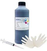 Aomya Black Ink Refill Kit 500ml Universal Dye Bulk Ink for Canon HP Epsn Brother Inkjet Printers...
