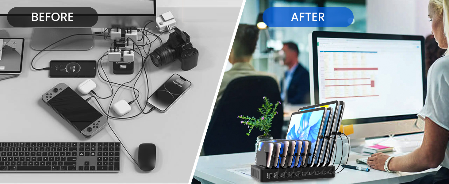 10 port USB charging station