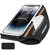 Phone Armband for Running 3D Design Cell Phone Armband with Zipper Pocket for Earbuds Car Keys, W...