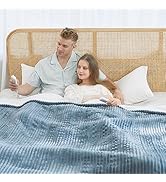 SNUGSUN Electric Heated Blanket Queen Size, Soft and Cozy Thickened Stripe Flannel and Sherpa Ele...