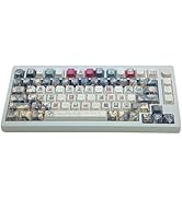 JSJT Side Printed Keycaps-Vintage Keycap,PBT Keycaps 145 Keys Custom Key Caps Cherry Profile Keyc...