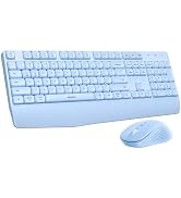 seenda Wireless Bluetooth Keyboard Mouse Combo, Ergonomic Keyboard with Wrist Rest, Silent Mouse,...