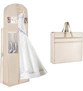 KEEGH Wedding Dress Garment Bag, 72” Tri-fold Bridal Dress Bags for Gowns, With Accessory Pockets...