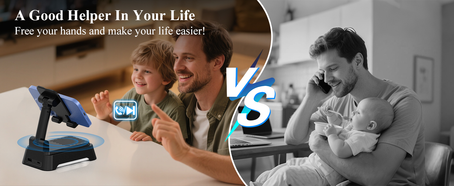 Bluetooth speaker with phone holder