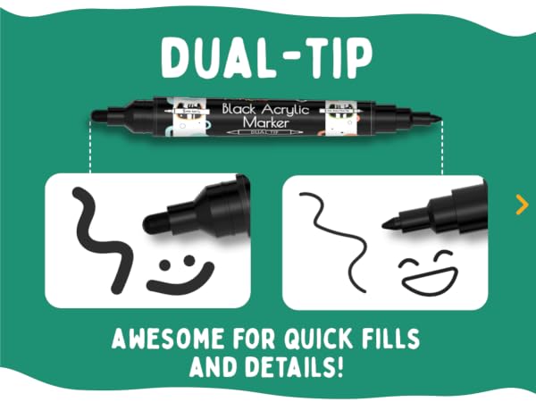 4 Dual-Tip Acrylic Markers