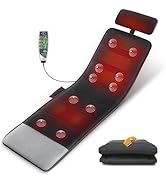 Mynt Full Body Massage Mat with Heat, Back & Legs Vibration Mat, Bed Massager with Mutiple Custom...