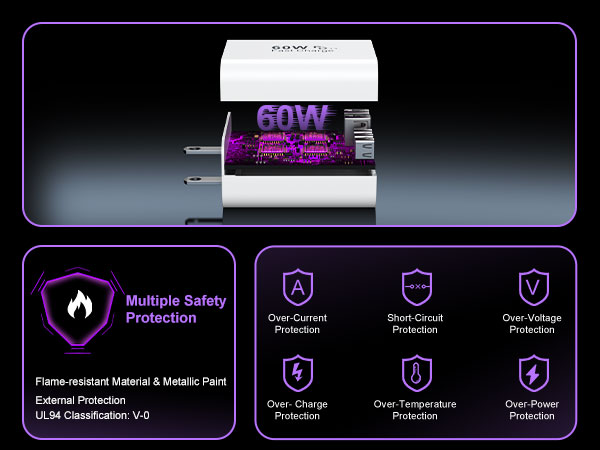 usb block multiports fast charger
