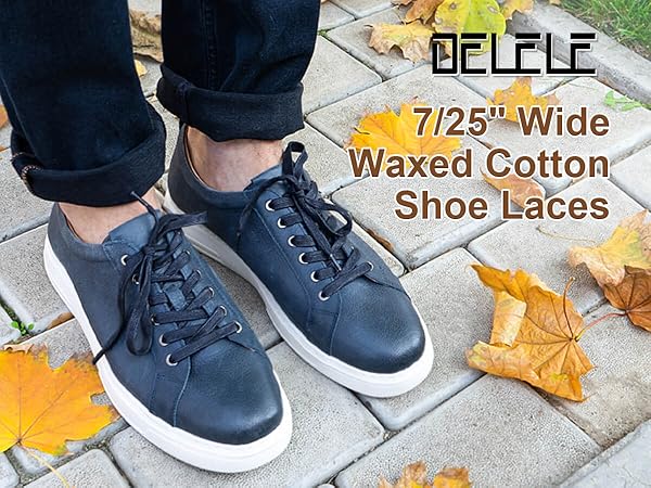 Flat Waxed Cotton Shoelaces