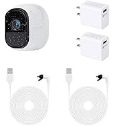 2Pack Power Cable for Arlo Pro and Arlo Pro 2, 16.4Ft/5m Weatherproof USB Cable, with Quick Charg...