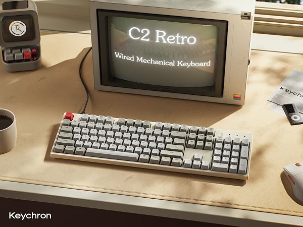 Keychron C2 Full Size Wired Mechanical Keyboard Retro