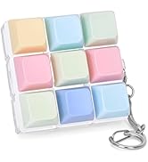 FunisFun Keyboard Fidget Toy Handheld Clicky Fidget Keyboard with Keychain Detachable Mechanical ...
