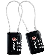 TSA Approved Luggage Travel Lock, Set-Your-Own Combination Lock for School Gym Locker, Luggage Su...