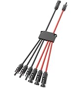 Pjerjzn Solar Panel Connector 6 to 2 Solar Y Branch Connectors PV Panels Parallel Connectors Kit ...