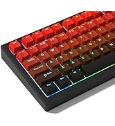 Rainy75 PBT Key caps, Double Shot Shine Through Custom Keycaps, Gradient Keycaps Cherry Profile, ...