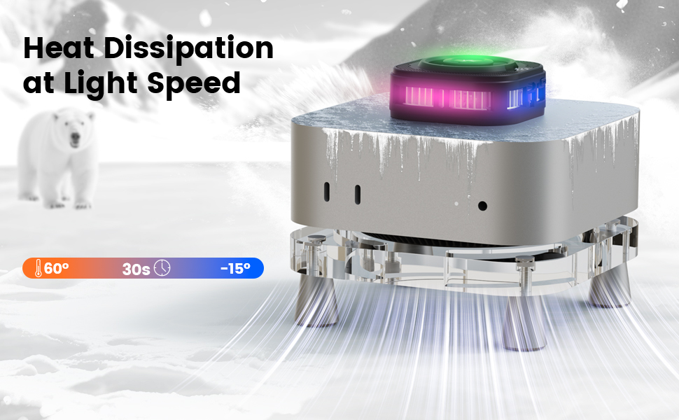 mac mini M4 Pro stand accessories mount cooling Cooler Acrylic Desktop Holder Magnetic