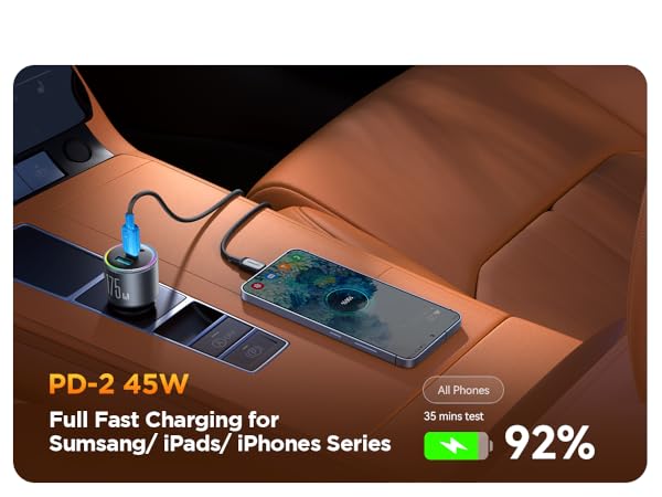 car usb charger multi port car charger usb c iphone car charger fast charging