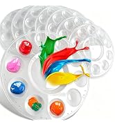 8Pcs Clear Paint Pallet,Paint Palette,Paint Trays for Kids to Painting | Plastic Palettes for Hav...
