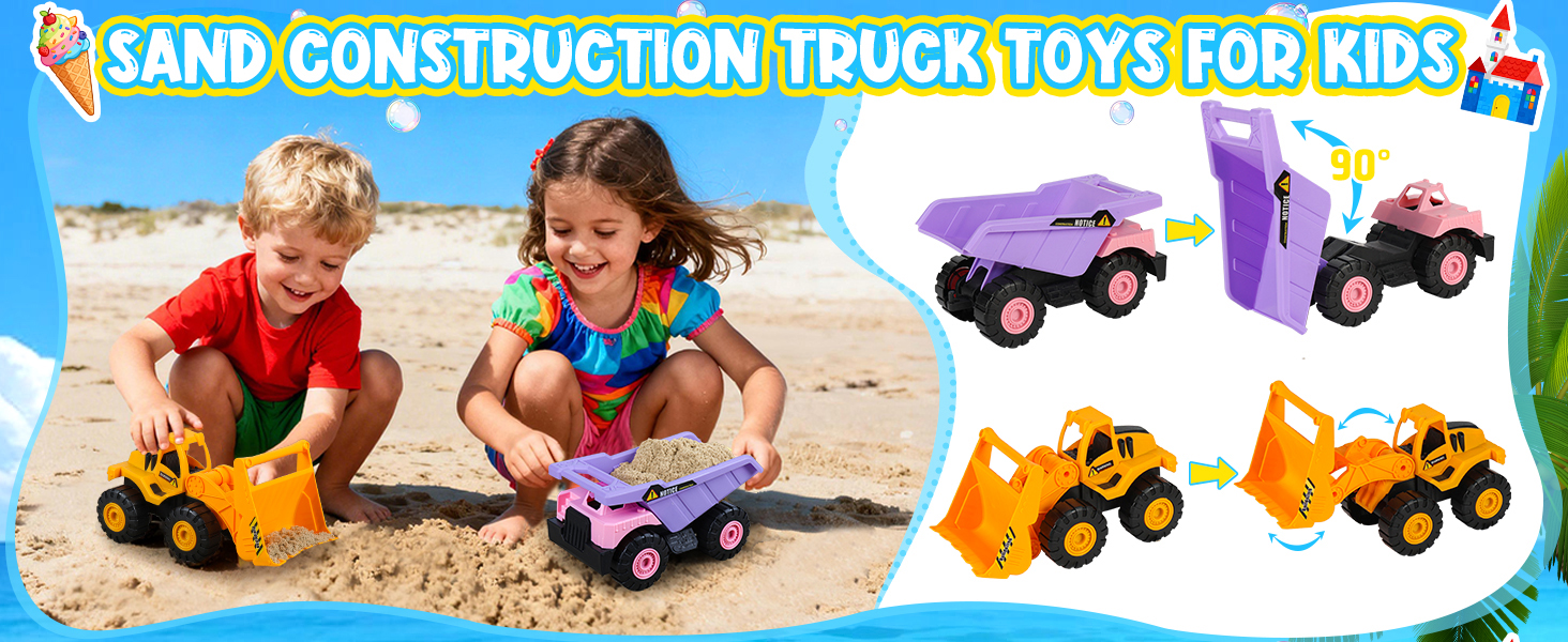Construction Vehicles for beach, sand truck, beach truck, beach truck for kids, sand truck for beah