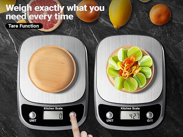Stainless Steel Food Kitchen Scale with Tare