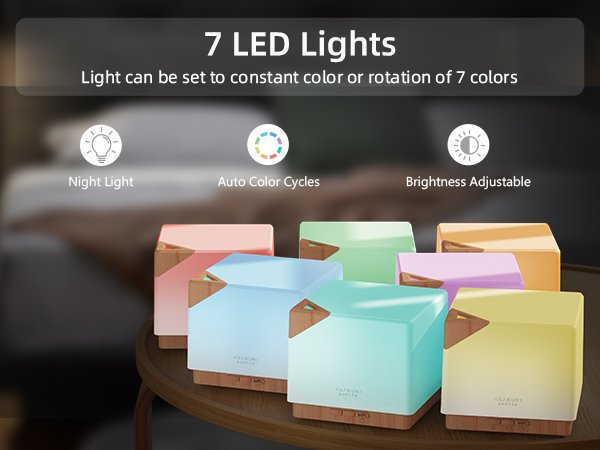 desk oil diffuser with night light