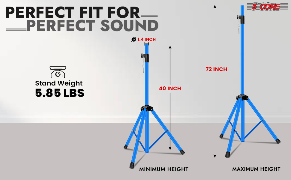 PA Speaker Stands, Professional Heavy-Duty Tripod, Universal PA DJ Tripod Speaker Stand